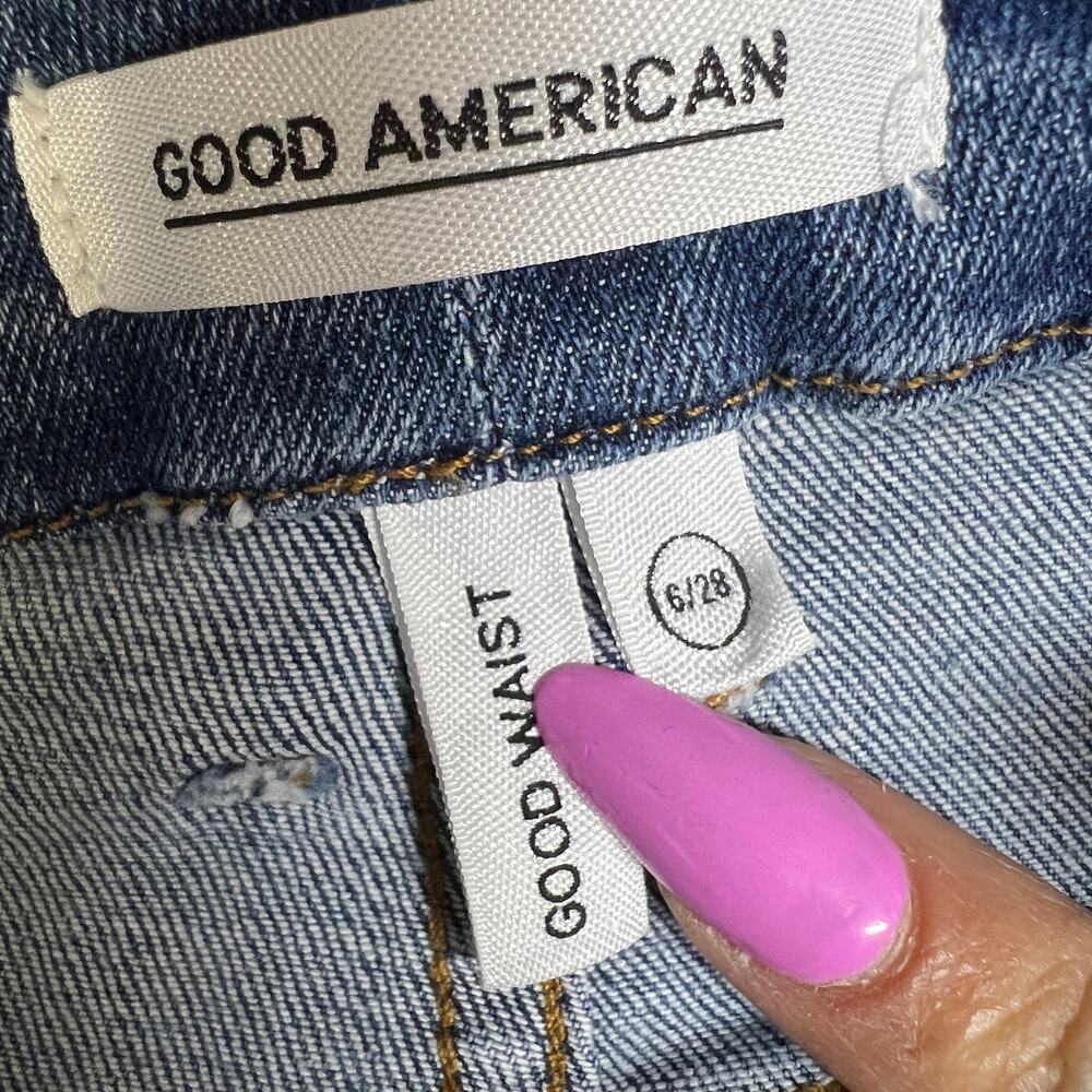 Good American High Waisted Stretch Denim Jeans 6/28 - Picture 9 of 10